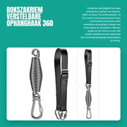 Sacchetto di Pugilato Adattabile 55-100cm - Supporto da Parete - 360 Gradi Rotativo - Zaino Pesante - Allenamento Muay Thai - Adatto per Palestra/Scuola di Fitness