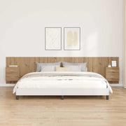 Testata con Comodino 3 pcs Rovere artigianale Legno multistrato 3415909