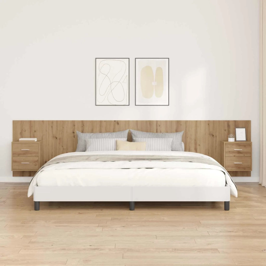 Testata con Comodino 3 pcs Rovere artigianale Legno multistrato 3415909