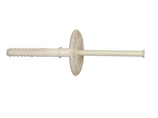 TASSELLO ESPANSIONE IN PE HD CON CHIODO BIANCO PER CAPPOTTO TERMICO- - ø mm.58x180h. - chiodo in nylon mm.180h. - 200 pezzi