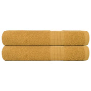 Asciugamani 2 pz Oro 100x200 cm 360 g/mÂ² 100% Cotone