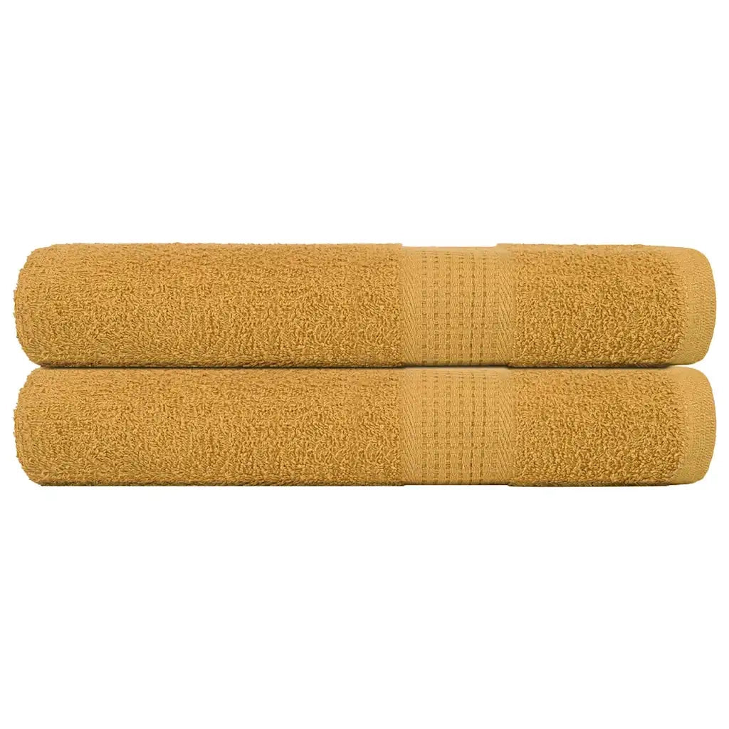 Asciugamani 2 pz Oro 100x200 cm 360 g/mÂ² 100% Cotone