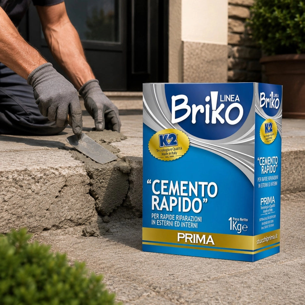 Prima k2 cemento rapido grigio premiscelato linea briko 1 kg