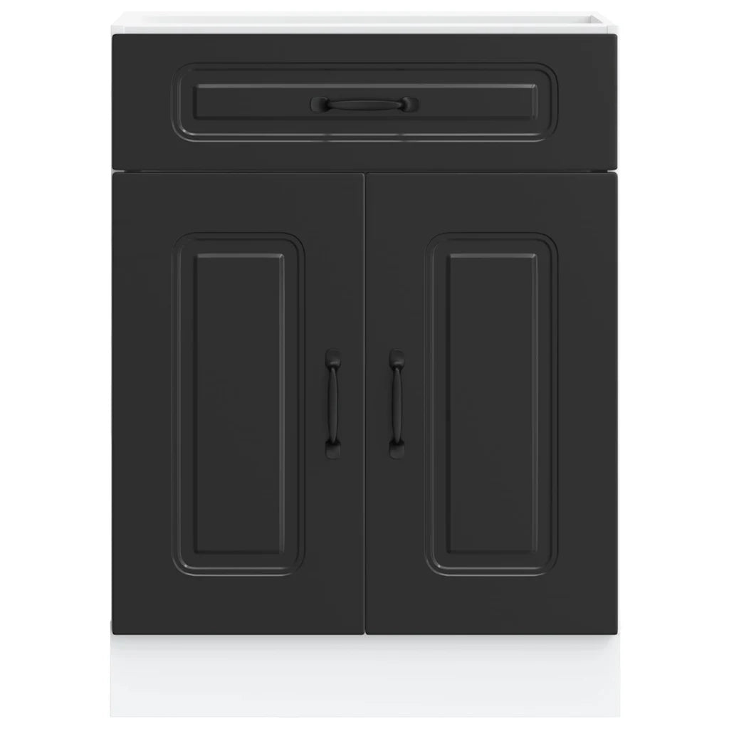 Base da Cucina Kalmar Nero in Legno Multistrato 853488