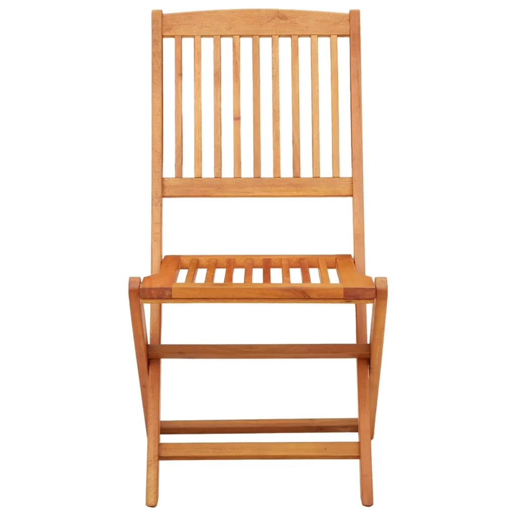 Sedie da Giardino Pieghevoli 2pz in Legno Massello di Eucalipto 312451