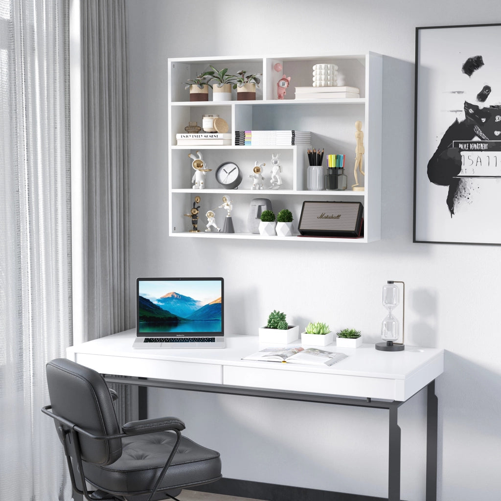 Libreria a Muro 4 Ripiani ¨C Xylo ¨C Legno Bianco 94x19.5x80cm