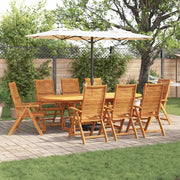 Set da Pranzo per Giardino 9 pcs Marrone 3375723