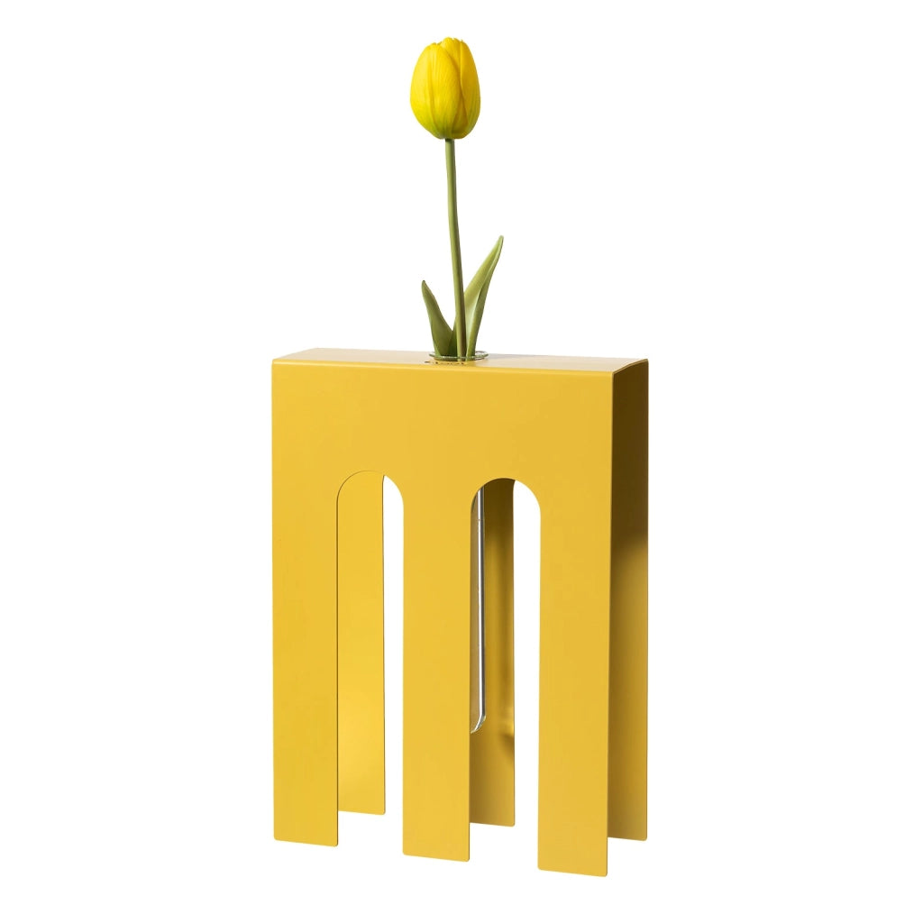Vaso portafiore decorativo De Chirico Ocra