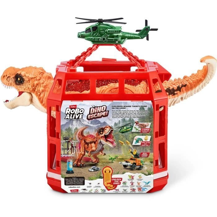 Capture Game - ZURU - Dino Escape - Cattura il dinosauro allo stato brado con trappole e armi per evitare la distruzione