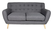 Divano 2 posti in tessuto grigio scuro dallo stile scandinavo - Emily - DI-EM052P