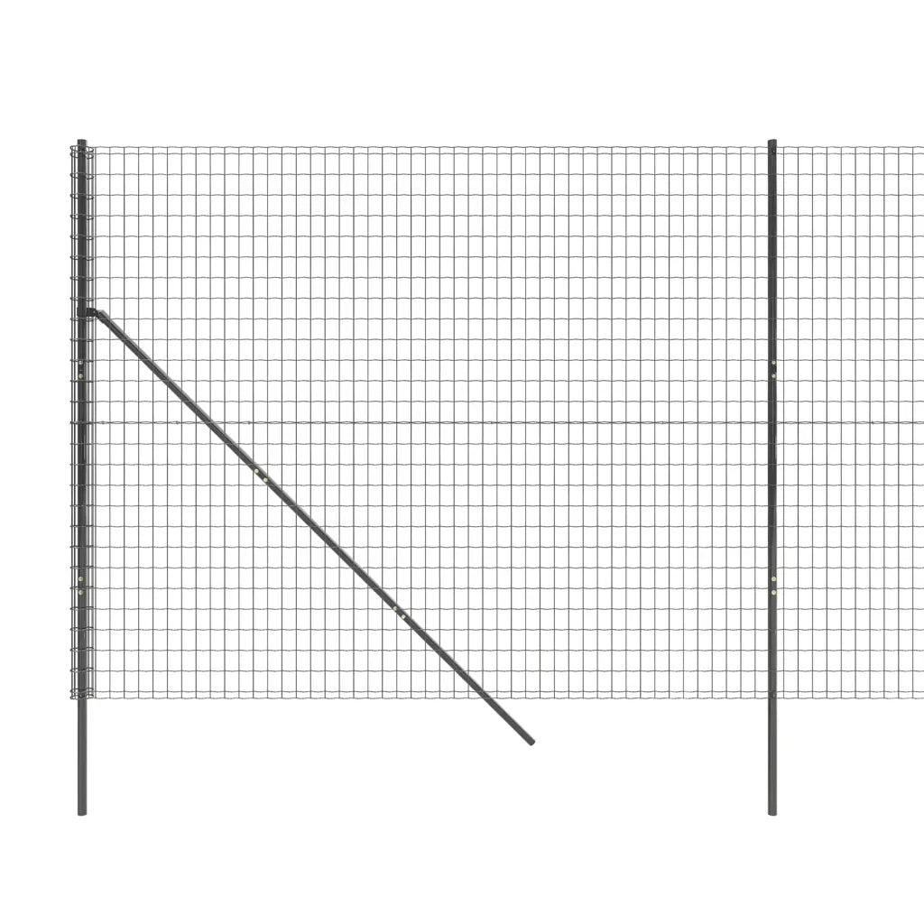 Recinzione Metallica Antracite 2x25 m in Acciaio Zincato 154206