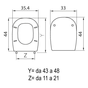 SEDILE COPRIWC SQUARE IN MDF BIANCO