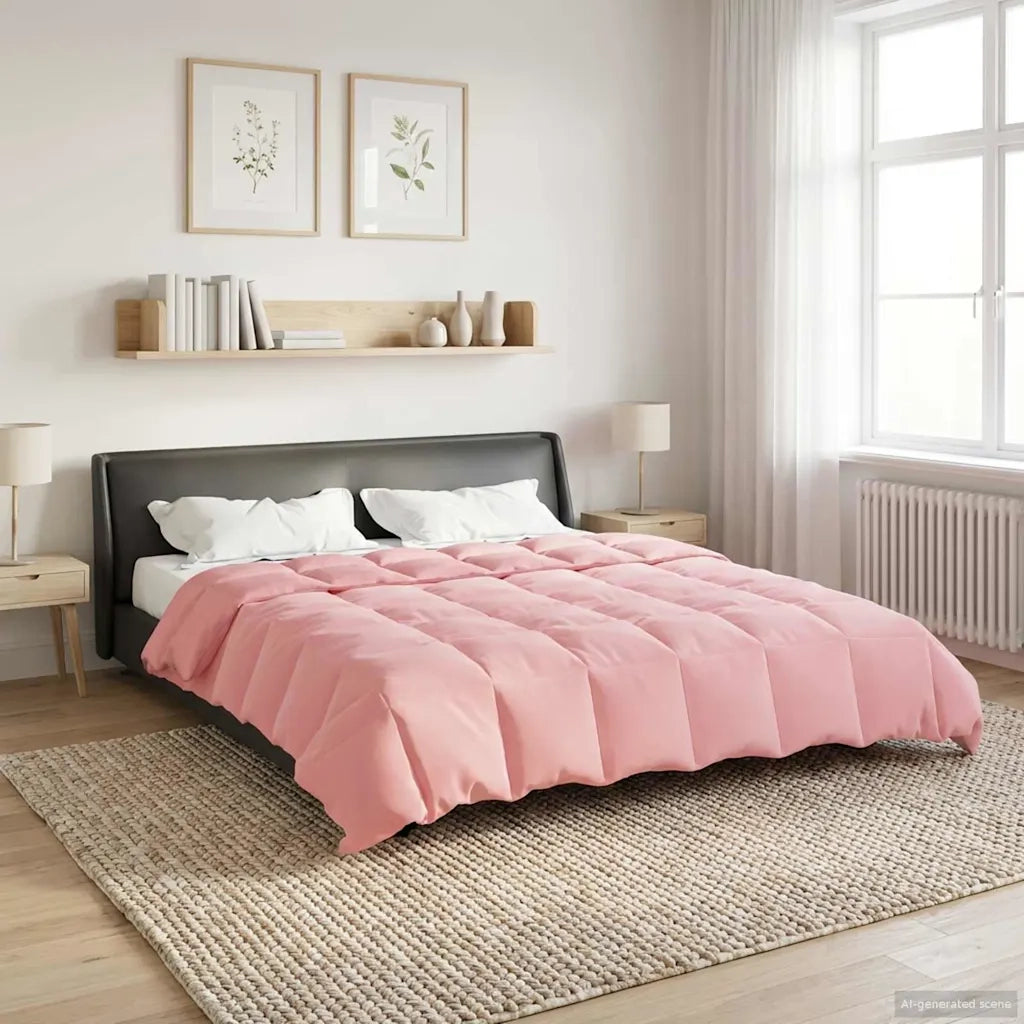 Piumone Completo Annuale Rosa 200 x 200 cm Microfibra
