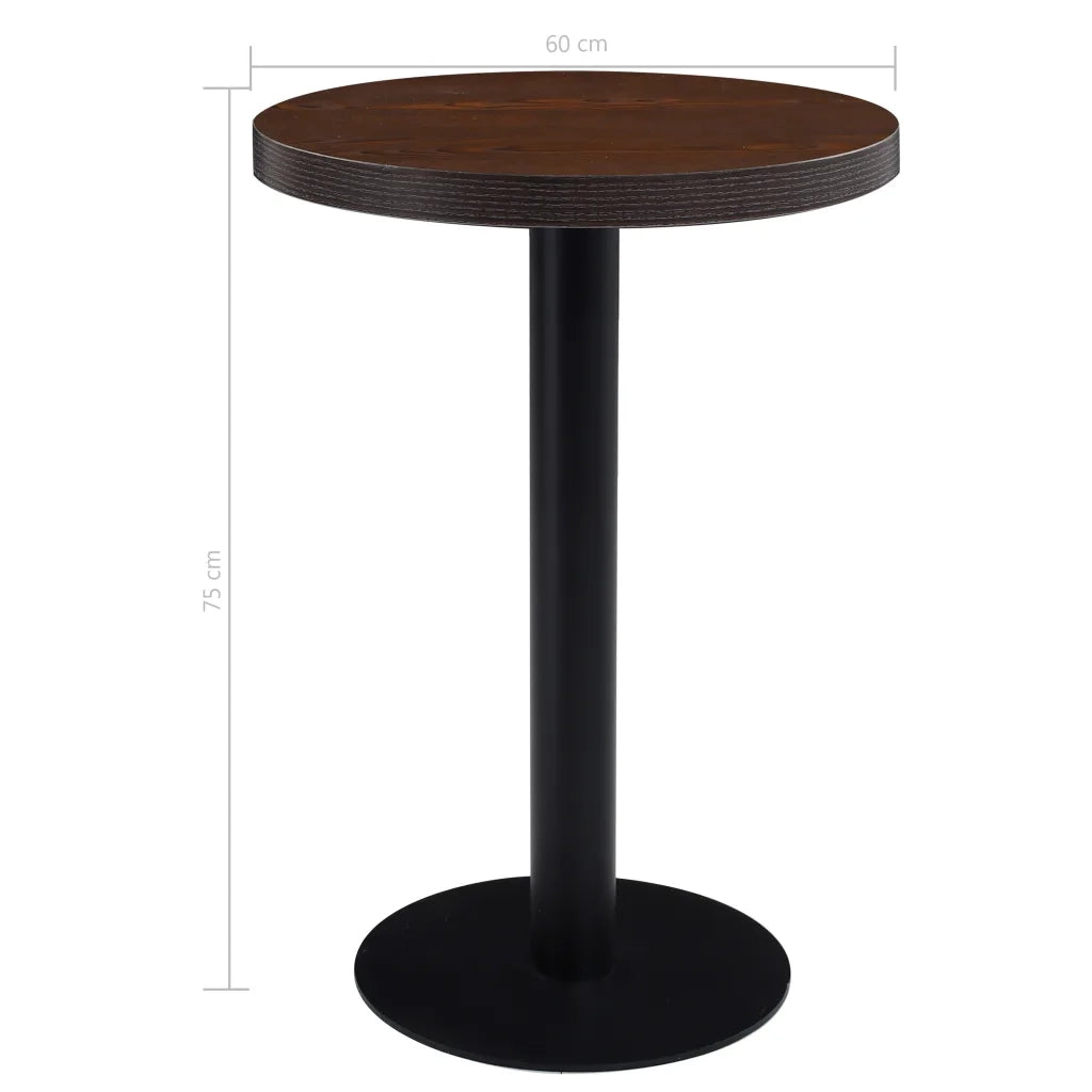Tavolo da Bistrot Marrone Scuro 60 cm in MDF 286422