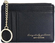 Mini portafoglio per donna con chiusura a cerniera - Design minimalista - Materiale PU - Molte tasche - Adatto per donne - Compatibile.