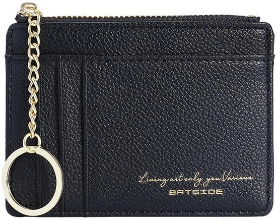 Mini portafoglio per donna con chiusura a cerniera - Design minimalista - Materiale PU - Molte tasche - Adatto per donne - Compatibile.
