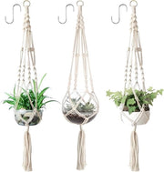 Tre pezzi di grucce per fiori in stile bohemien - corda di cotone per lampade da parete