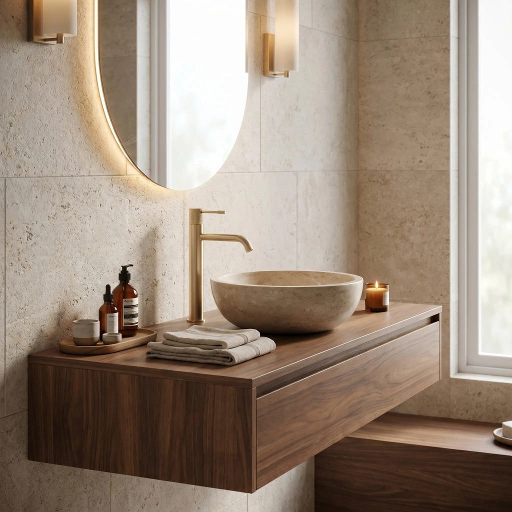 Rubinetto Da Lavabo Rea Venti Brush Gold High