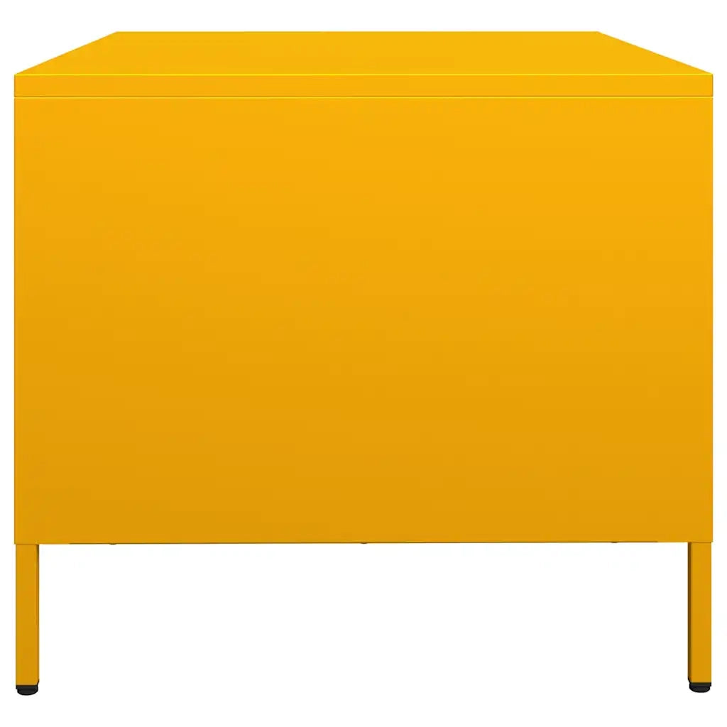 vidaXL Tavolino Giallo 101,5x50x43,5 cm Acciaio Laminato a Freddo