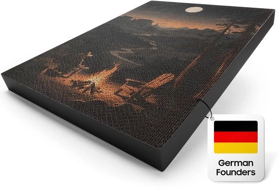 Design Premium Krabplank per Gatti: 5 strati di cartone ondulato per maggiore durata - autofixante. Ideale per angoli, mobili o pareti. 40 cm x 30 cm.