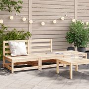 Divano Giardino Senza Braccioli con Poggiapiedi-Sofa da Giardino-Divanetto da esterno Massello Pino 285516