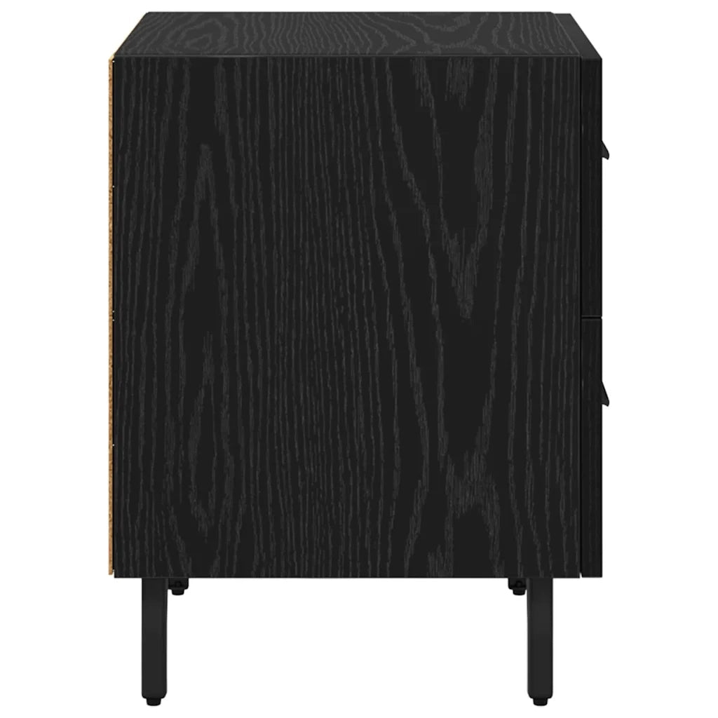 Armadio da Notte 2 pcs Rovere Nero 40 x 35 x 47,5 cm 882046