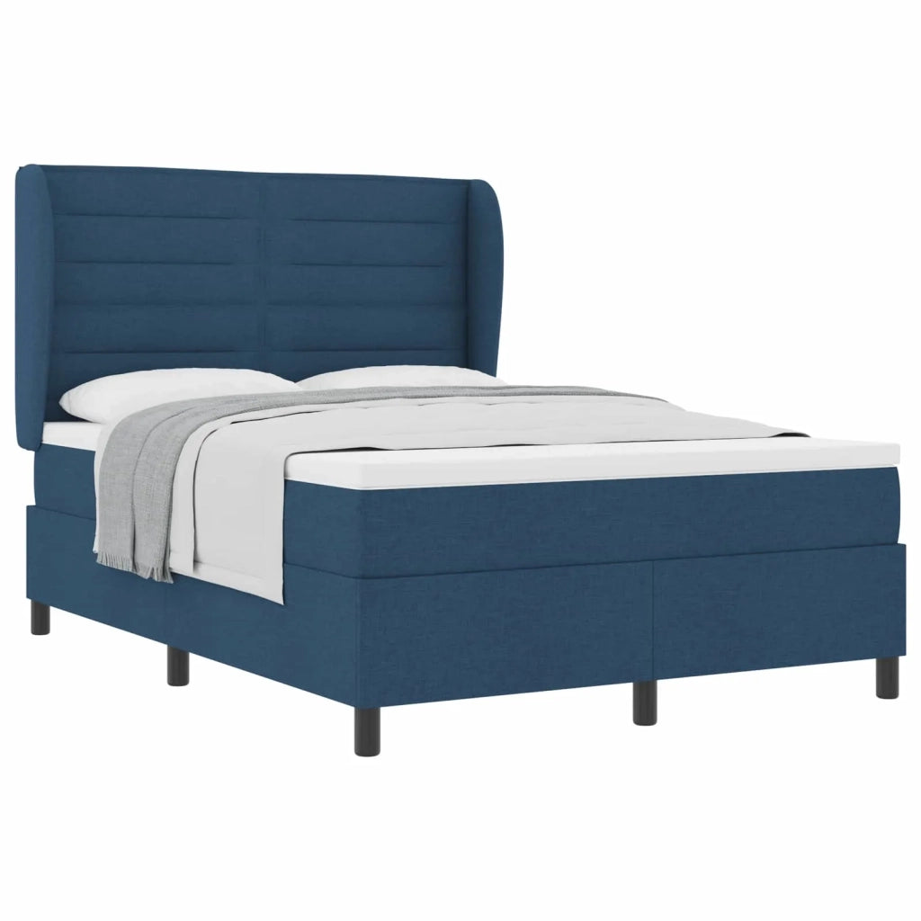 Letto a molle con materasso Blu 160 x 200 cm Tessuto 3340514