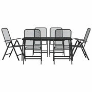 Set da Pranzo da Giardino 7pz | Set Salotto da Giardino Antracite in Rete Metallica
