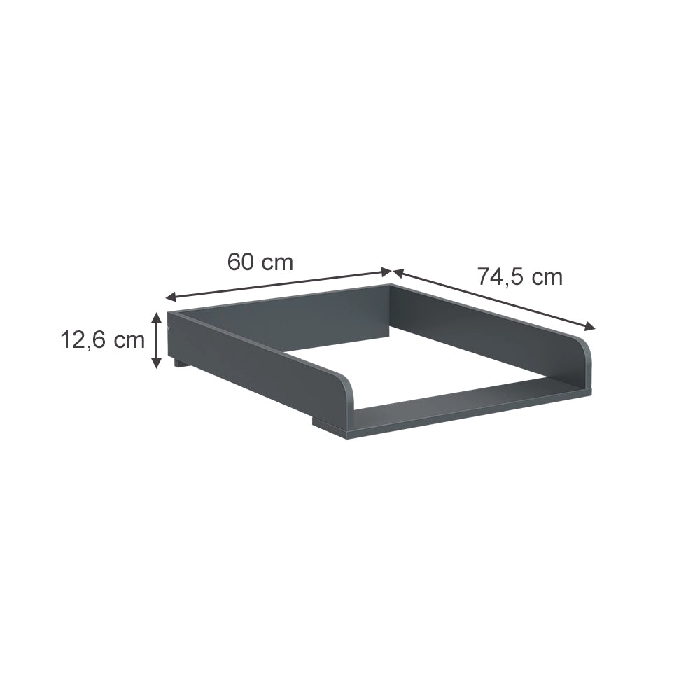 Vicco Piano fasciatoio Antracite 60 x 74.5 cm