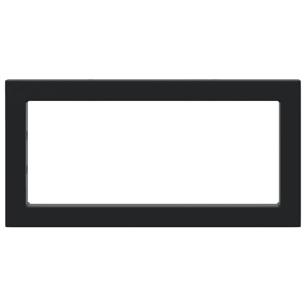vidaXL Reggimensole per Lavabo 2 pz Nere Rettangolari in Acciaio