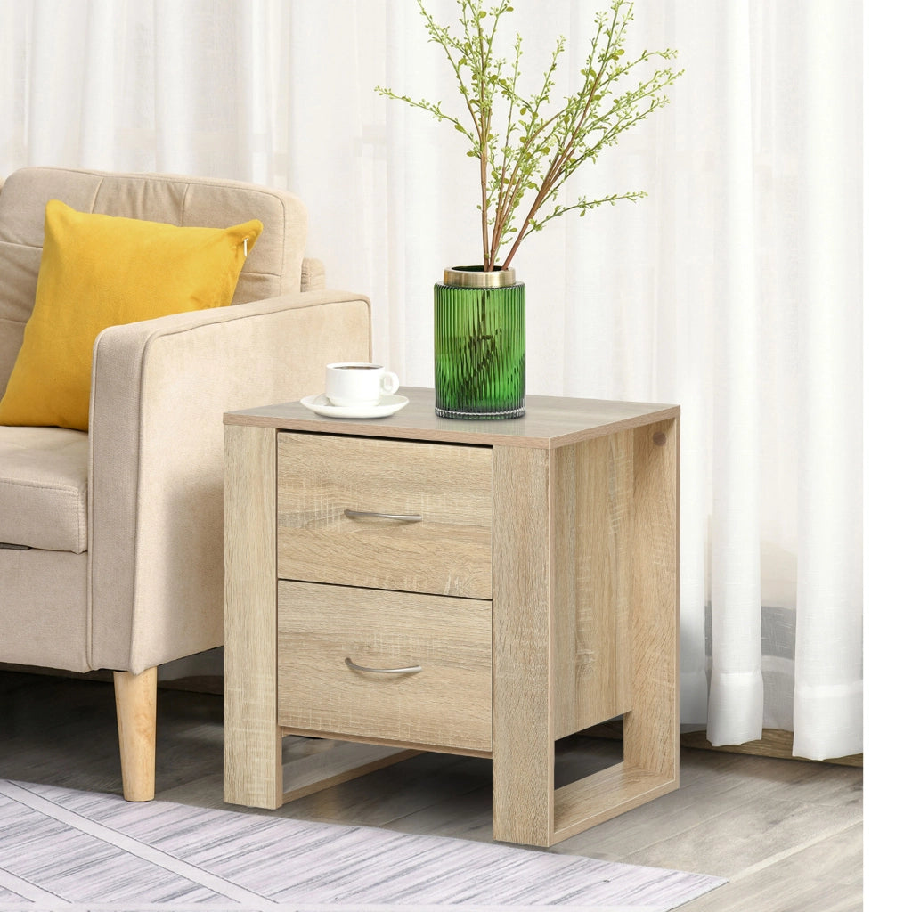 Comodino ¨C zephmum ¨C Legno Naturale 48x39x54 cm