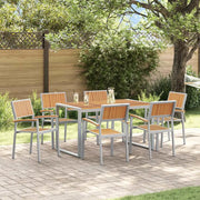 Set da Pranzo per Giardino 7 pcs Grigio 3284368
