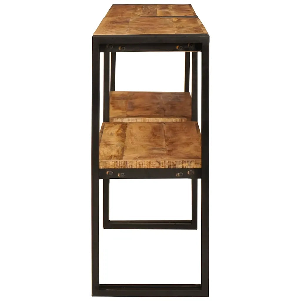 Tavolo consolle con lo scaffale Marrone Legno di mango massello 4104739