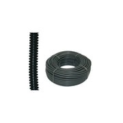 Tubo corrugato nero 25 mm con tirafilo 25 m – uso esterno e interno – Brixo