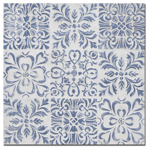 Quadro in legno blu quadro cm 80x80xh3,5