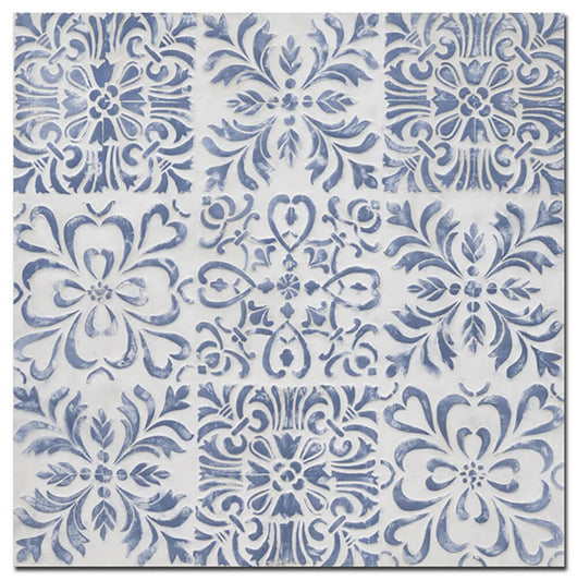 Quadro in legno blu quadro cm 80x80xh3,5