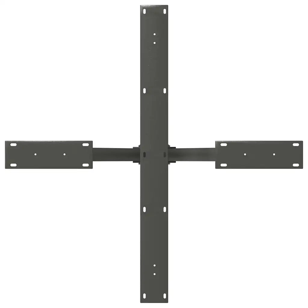 Gamba per Tavolo da Pranzo | Piede del tavolo a Forma di Ragno Antracite 85x85x(72-73) cm Acciaio