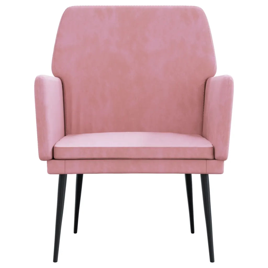 Poltrona Rosa 62x79x79 cm Velluto 351375