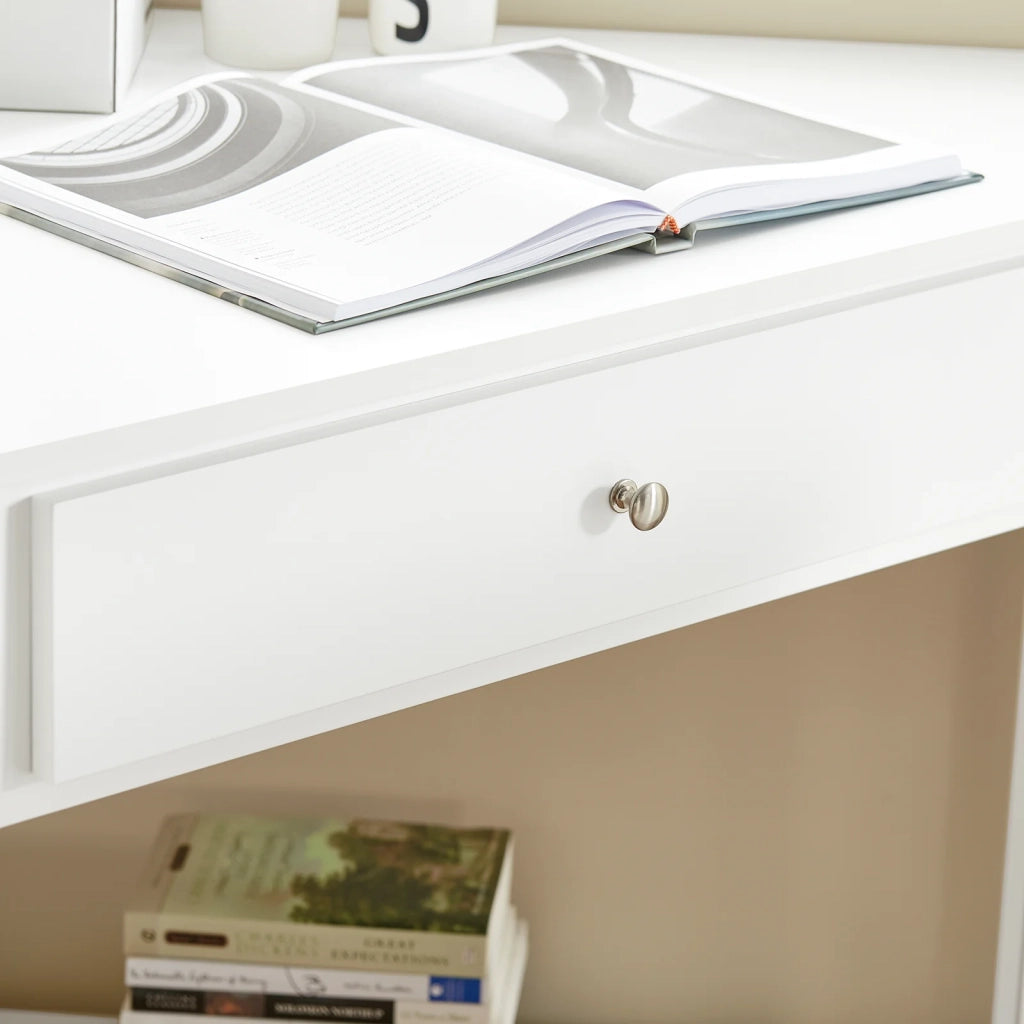 Tavolo angolare,Tavolo Consolle, con cassetto, bianco,triangolo,FWT31-W