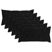 Federa 6 pz HEERLEN Nero 40 x 70 cm Pelliccia di Coniglio Finta 909748