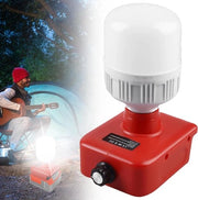 Sistema di illuminazione portatile 18 V con accendino LED 12 W con lampadine E27 1300 lm - pila Li-Ion - manutenzione facile - senza fili - per camping