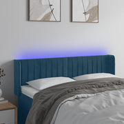 Testiera a LED-Testata con LED Blu Scuro 147x16x78/88 cm in Velluto 162493