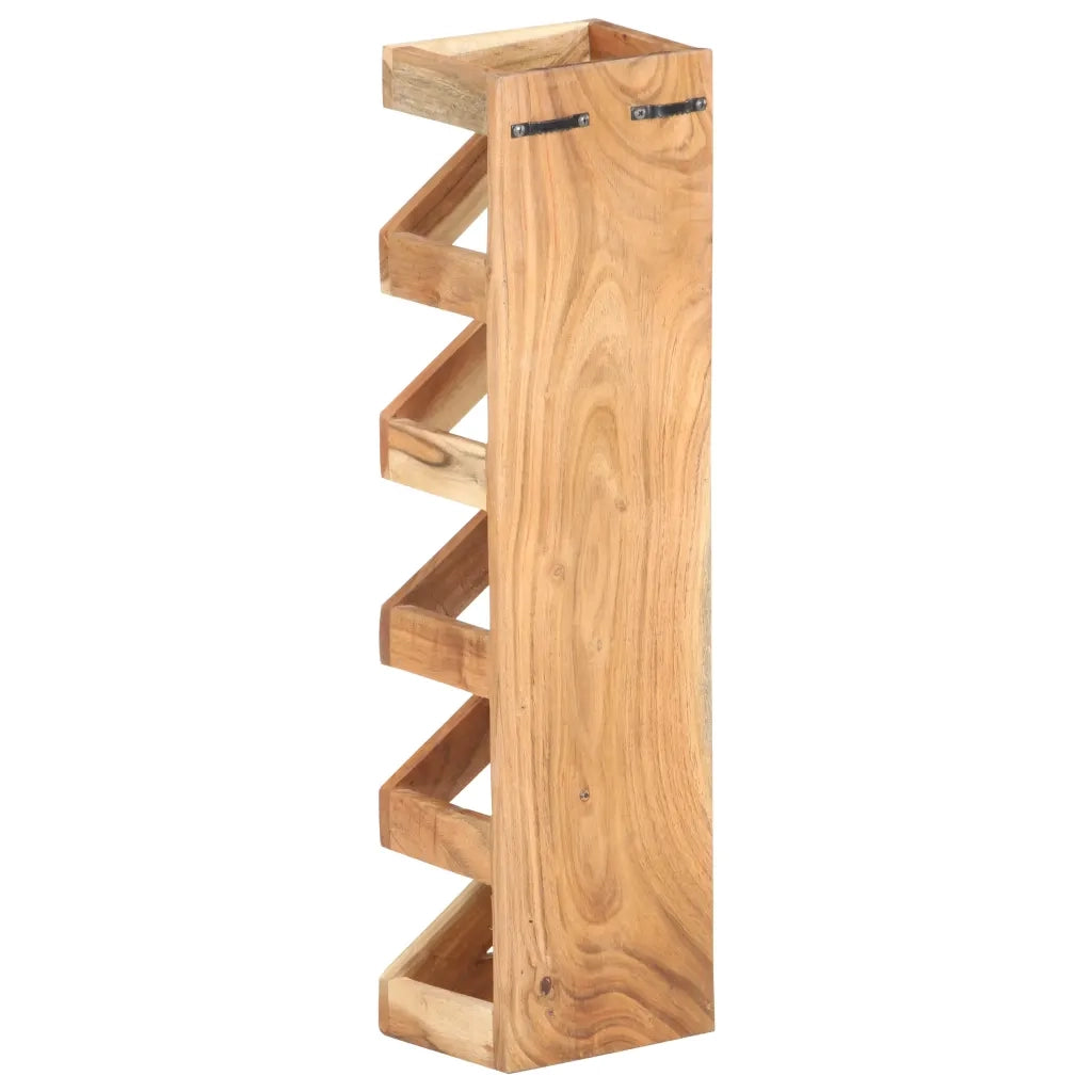 Portavino da 5 Bottiglie in Legno Massello di Acacia 321626