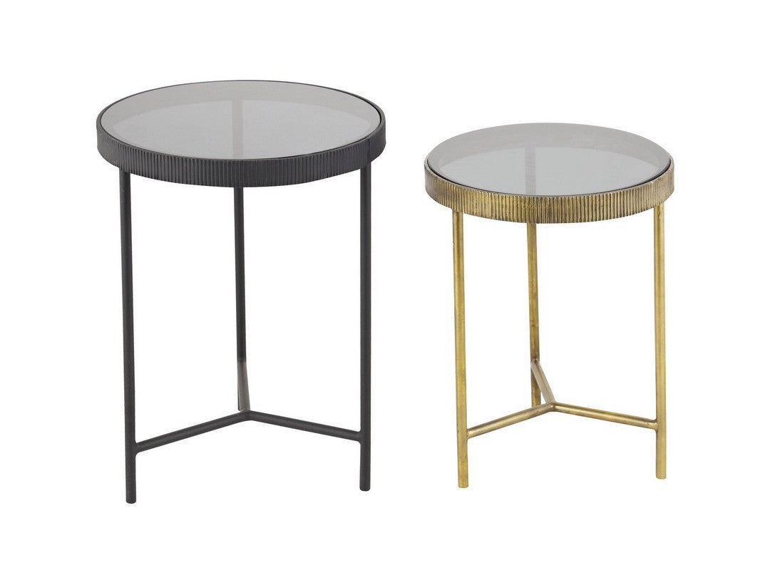 Set 2 Tavolini Rotondi Yamir Alto