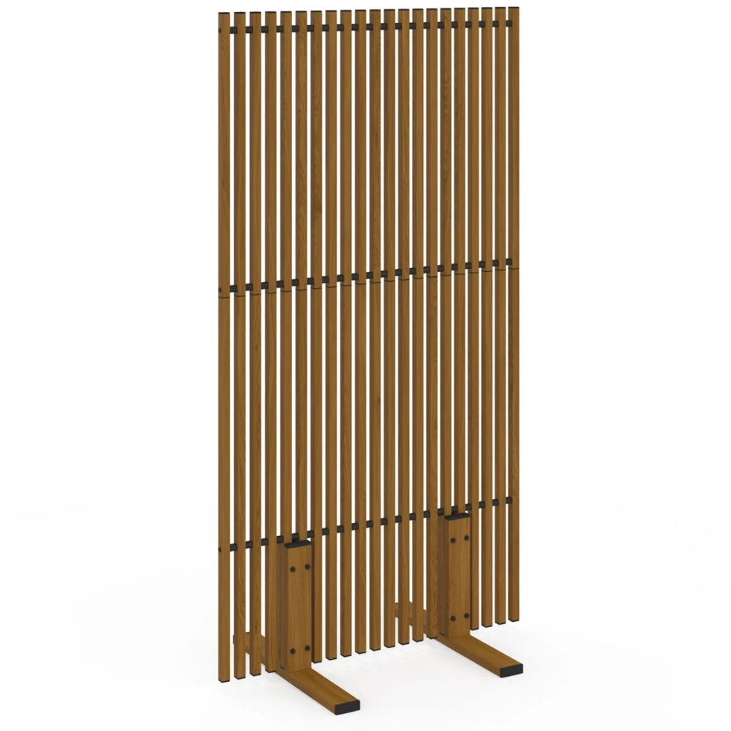 IDMarket - Schermo decorativo per esterni, 80 x 150 cm, effetto legno