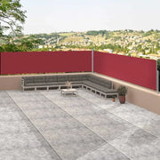 Tenda Laterale Retrattile-Tenda laterale da giardino Rossa 117x1200 cm
