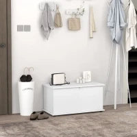 Panca Contenitore Multiuso in Legno per Camera e Ingresso, 80x40x40 cm, Bianco