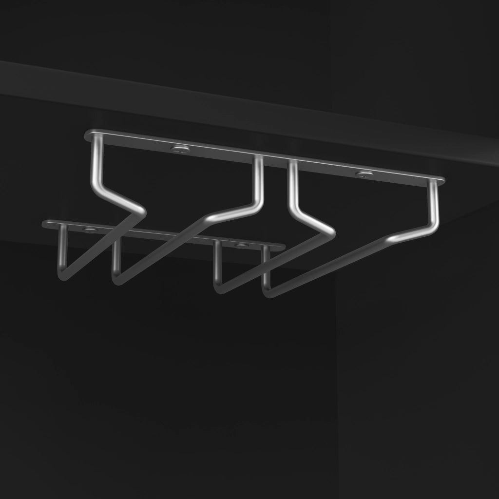 Credenza Cucina Alta con 4 Ante; 2 Cassetti; Ripiani Regolabili e Portabottiglie in MDF 120x40x188 cm Nero