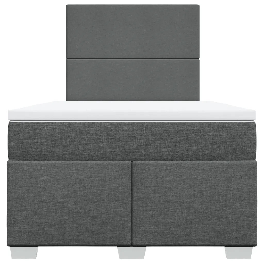 Giroletto a Molle con Materasso Grigio Scuro 120x200 cm Tessuto 3290449