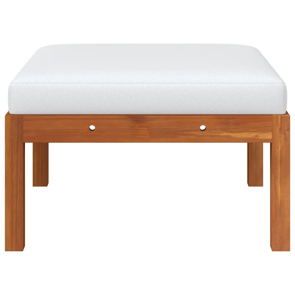 Sgabello da Giardino con Cuscino in Massello d'Acacia 312430